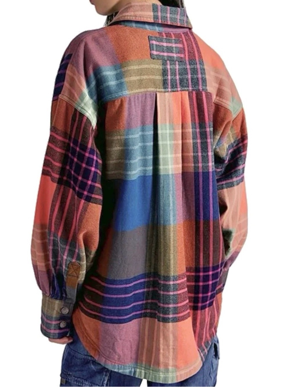NWOT - WE THE FREE Ashley Plaid Long Sleeve Button Front Shirt - FREE PEOPLE - Picture 2 of 9